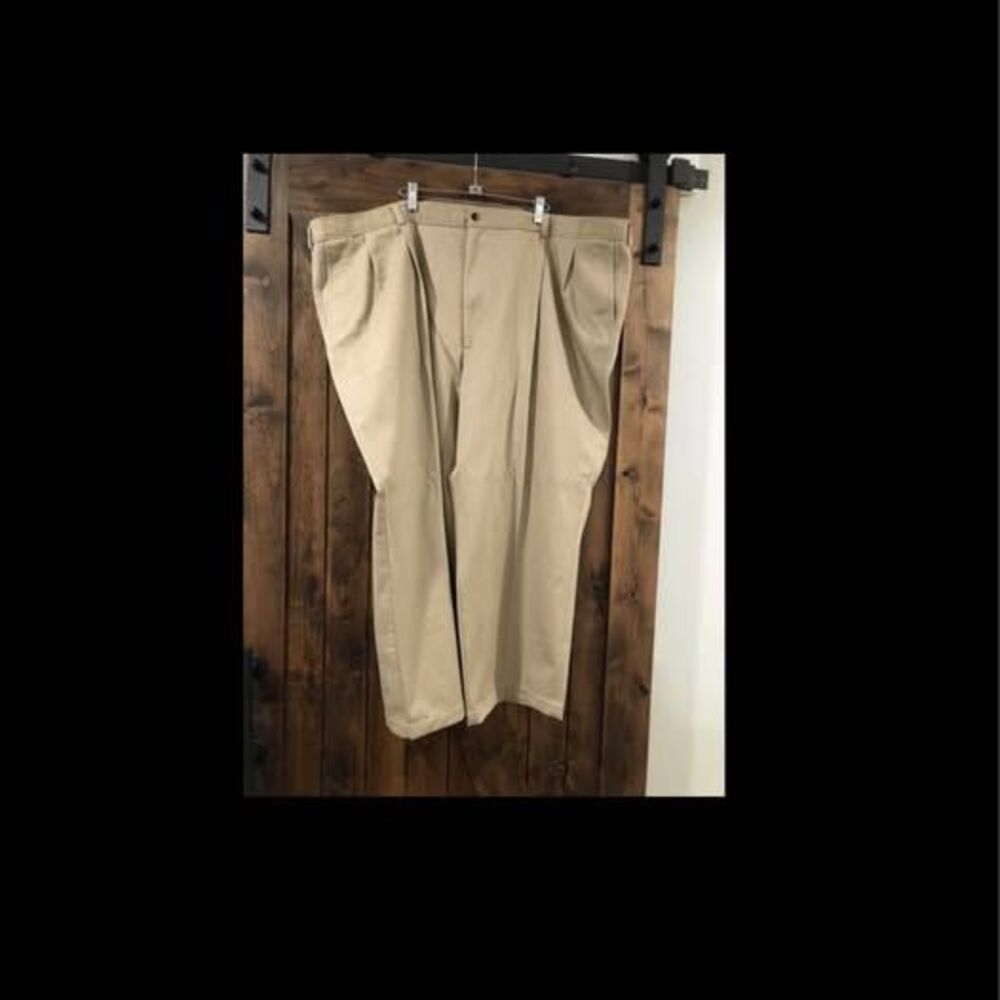 St. John's Bay Relaxed Fit Khaki Mens Pants Pockets 54x30 GG1